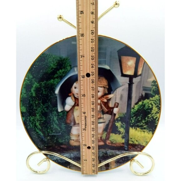 Hummel Stormy Weather Plate Little Companions Danbury Mint 1989 Limited Edition - Picture 2 of 11